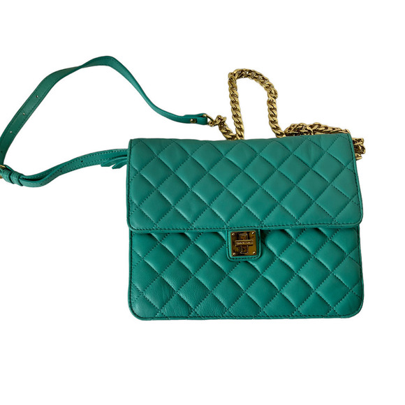 Isaac Mizrahi Quilted Leather Crossbody Handbag Shoulder Purse - Picture 7 of 7